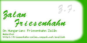 zalan friesenhahn business card
